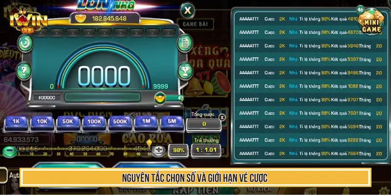 Luật Chơi Game Bốc Biển Tại IWIN Và Mẹo Cược Hiệu Quả 3 Nguyên tắc chọn số và giới hạn vé cược trong game bốc biển